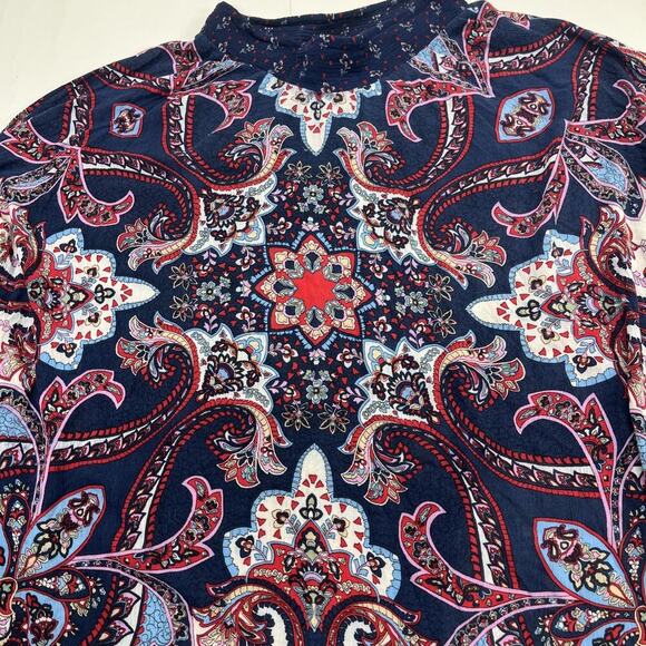 Bila Boho Fairy Midi Skirt Floral Print Retro Size M Stretchy Waistband Flowy - Picture 6 of 12